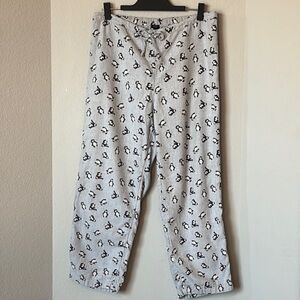 Talbots Penguin Flannel Pajama Lounge Pants Womens 1X